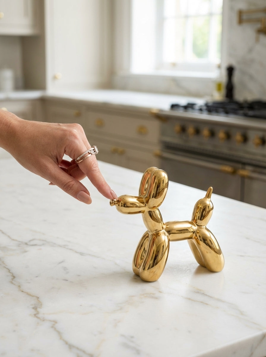 Mini Ceramic Balloon Dog Statue