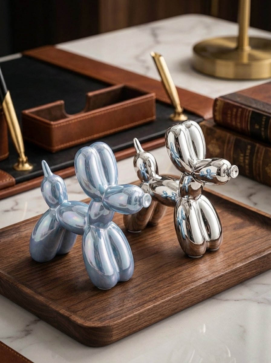Mini Ceramic Balloon Dog Statue