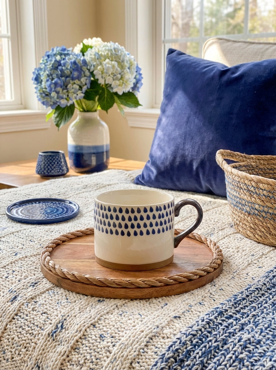 Indigo Pattern Ceramic Mug