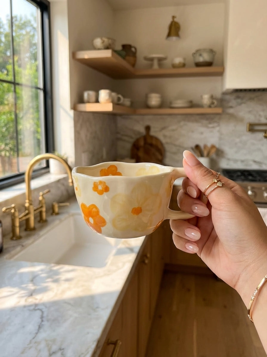 Pinched Bloom Ceramic Mug