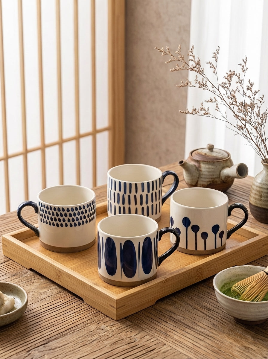 Indigo Pattern Ceramic Mug