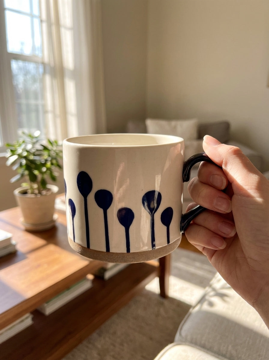 Indigo Pattern Ceramic Mug